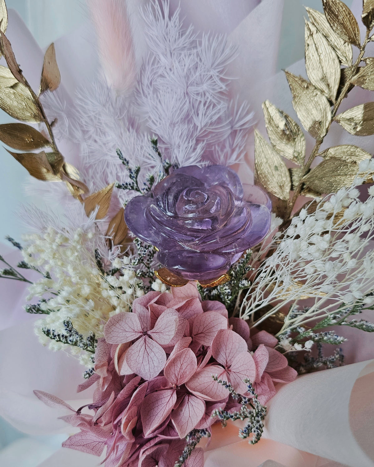 Windflower x CRZtales - Mystical Amethyst Dried Flower Bouquet