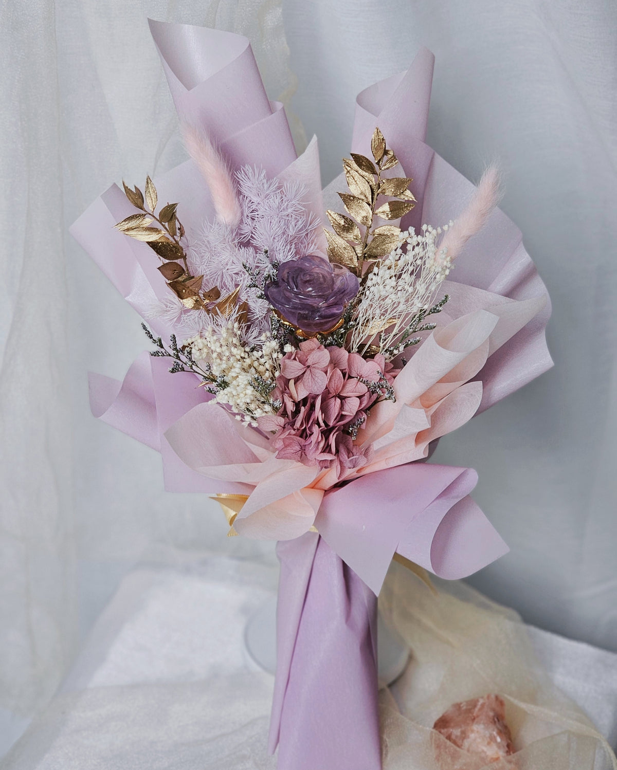 Windflower x CRZtales - Mystical Amethyst Dried Flower Bouquet