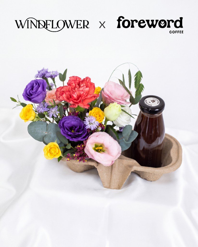 Sugar Ribbon cupholder with Black Coffee — Windflower x Foreword Coffee