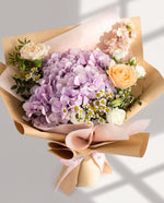 Daily Surprise - Fresh Hydrangeas Hand Bouquet — Pastel Hydrangea Daily Surprise | Free Same-Day Delivery Singapore