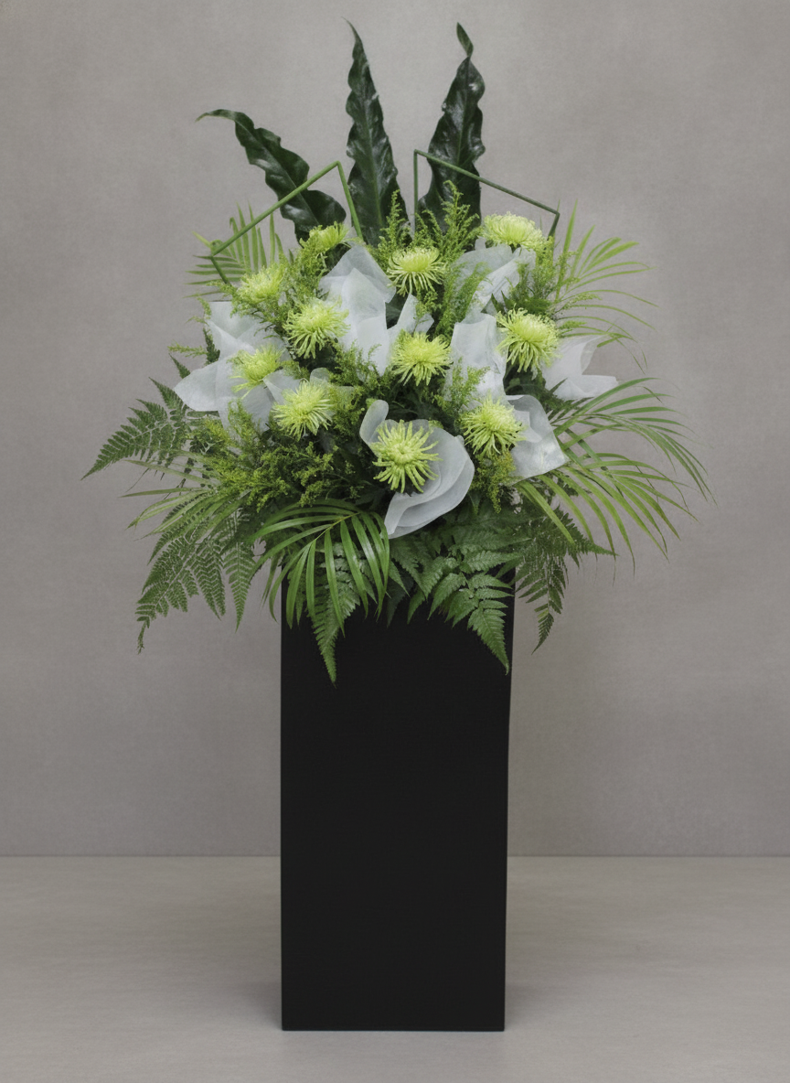 Emerald Serenity condolence flower stand Singapore
