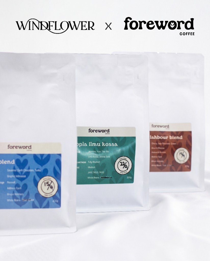Foreword Coffee beans — Uplift Blend, Ethiopia Limu Kossa, Hello Neighbour Blend