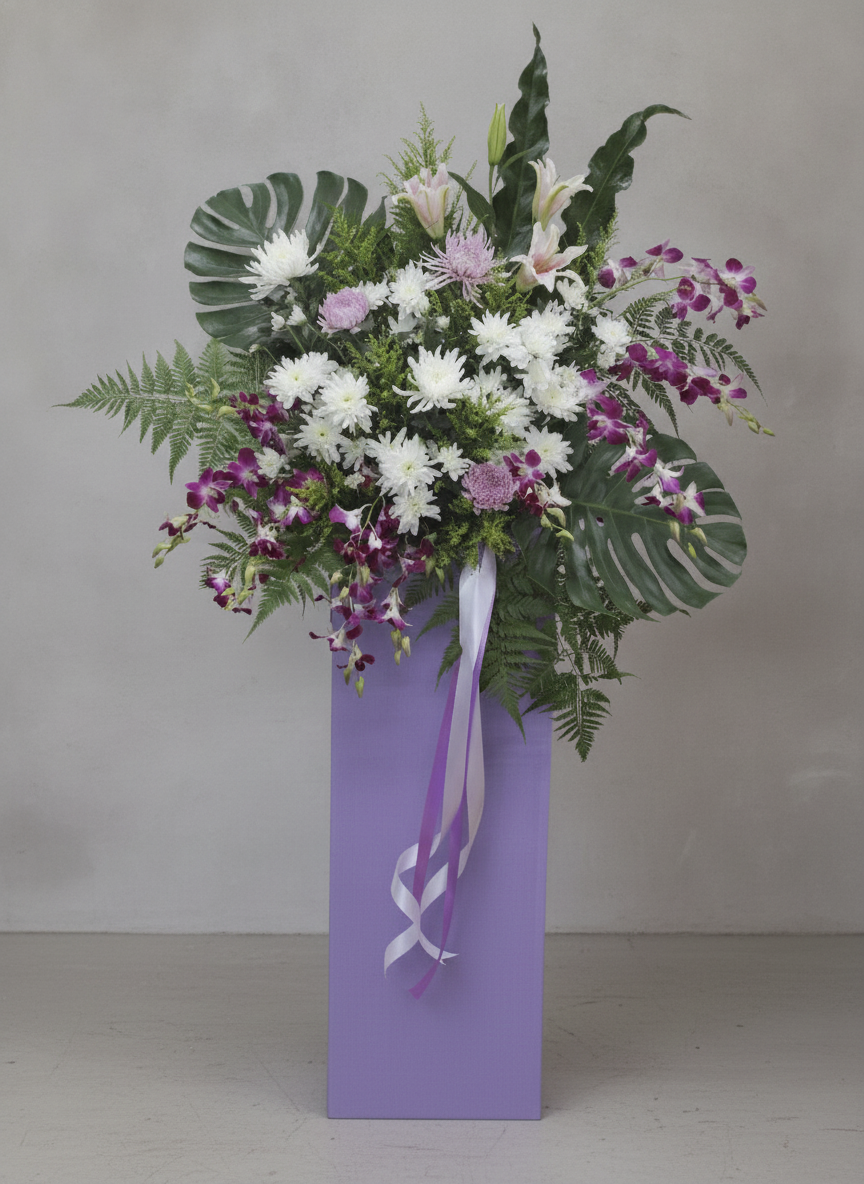 Orchid Reverie condolence flower stand Singapore