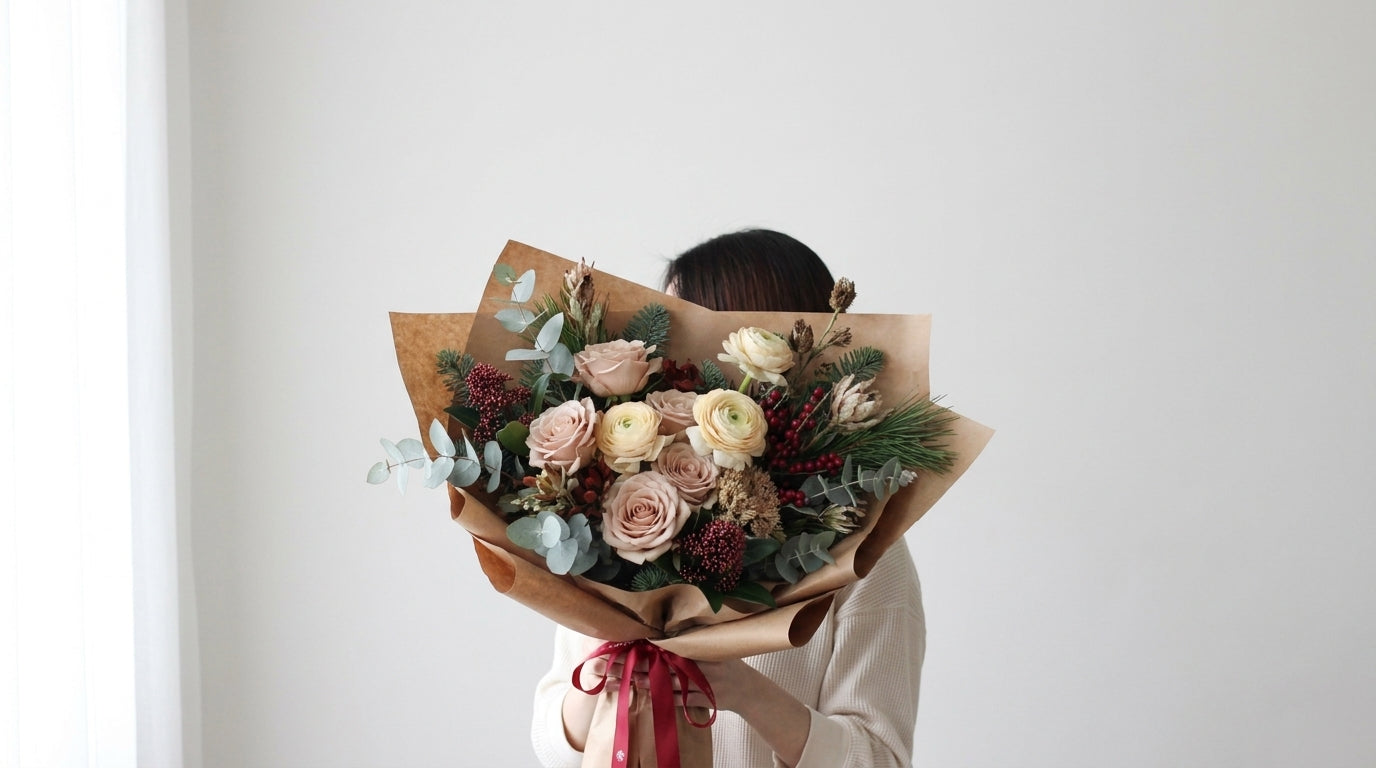 Windflower Florist hand bouquets promo banner