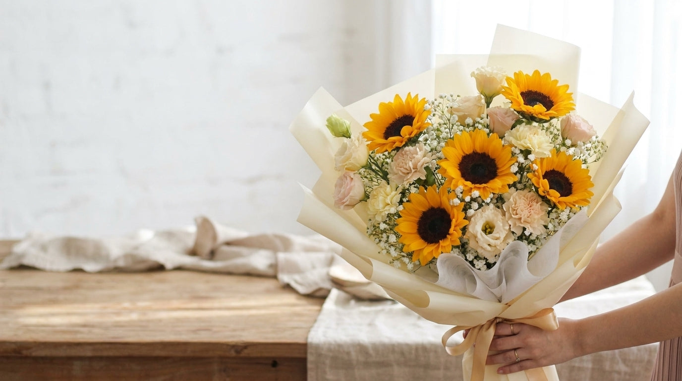 Windflower Florist sunflowers promo banner