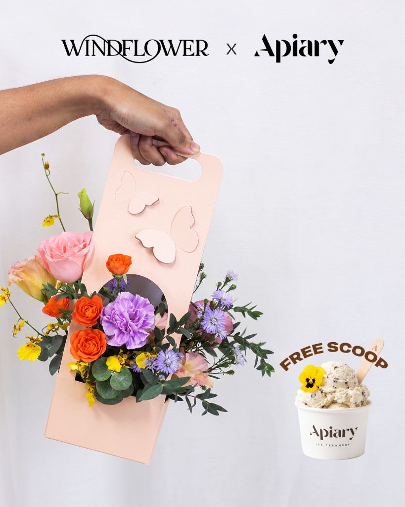 Scoop & Bloom Carnation Box — Scoop and Bloom Carnation Flower Box | Windflower x Apiary