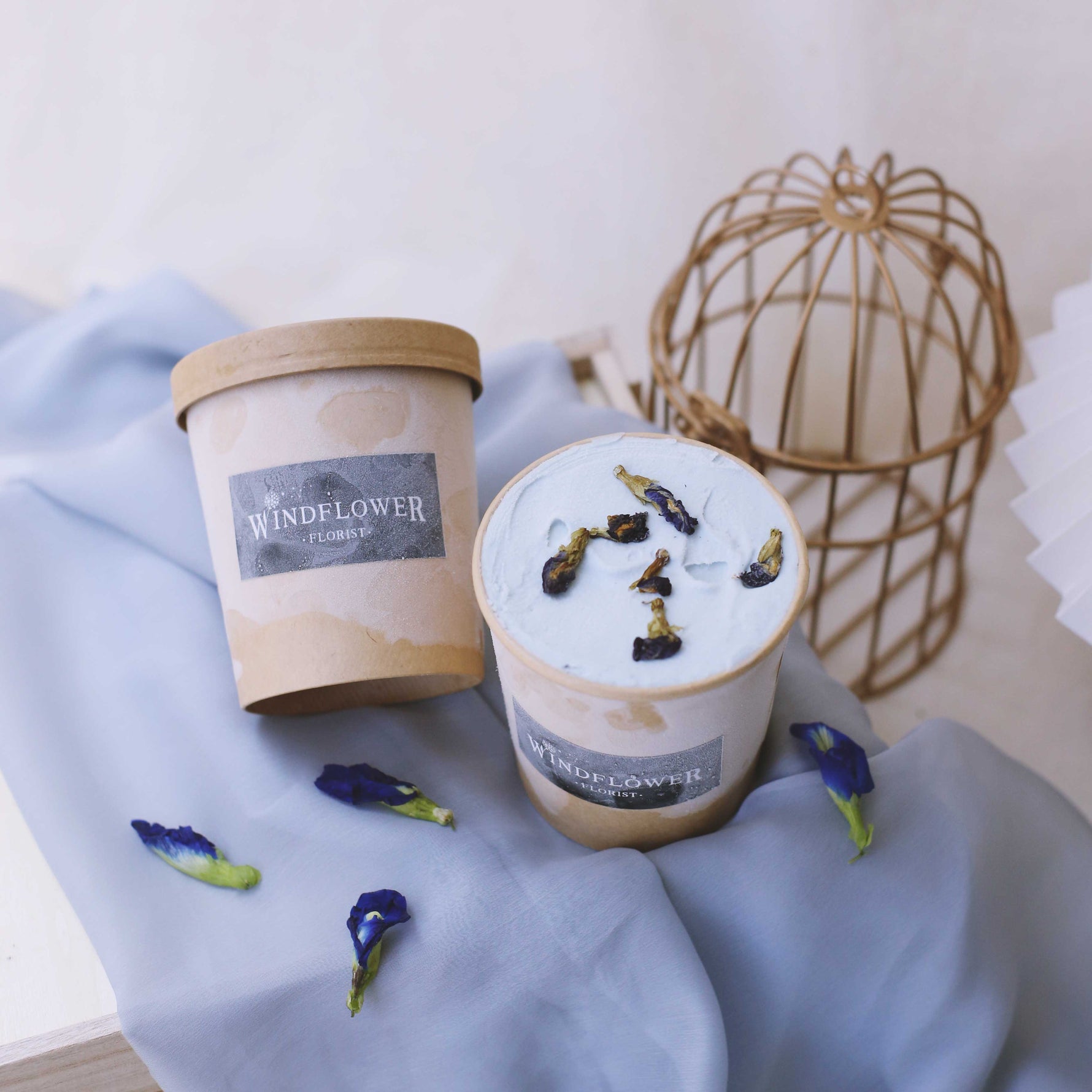 Blue Pea Lavender Ice-Cream - Gift Add-On | Windflower Florist Singapore