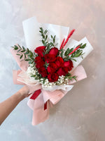A Study in Red Hand Bouquet by Windflower Florist Singapore
