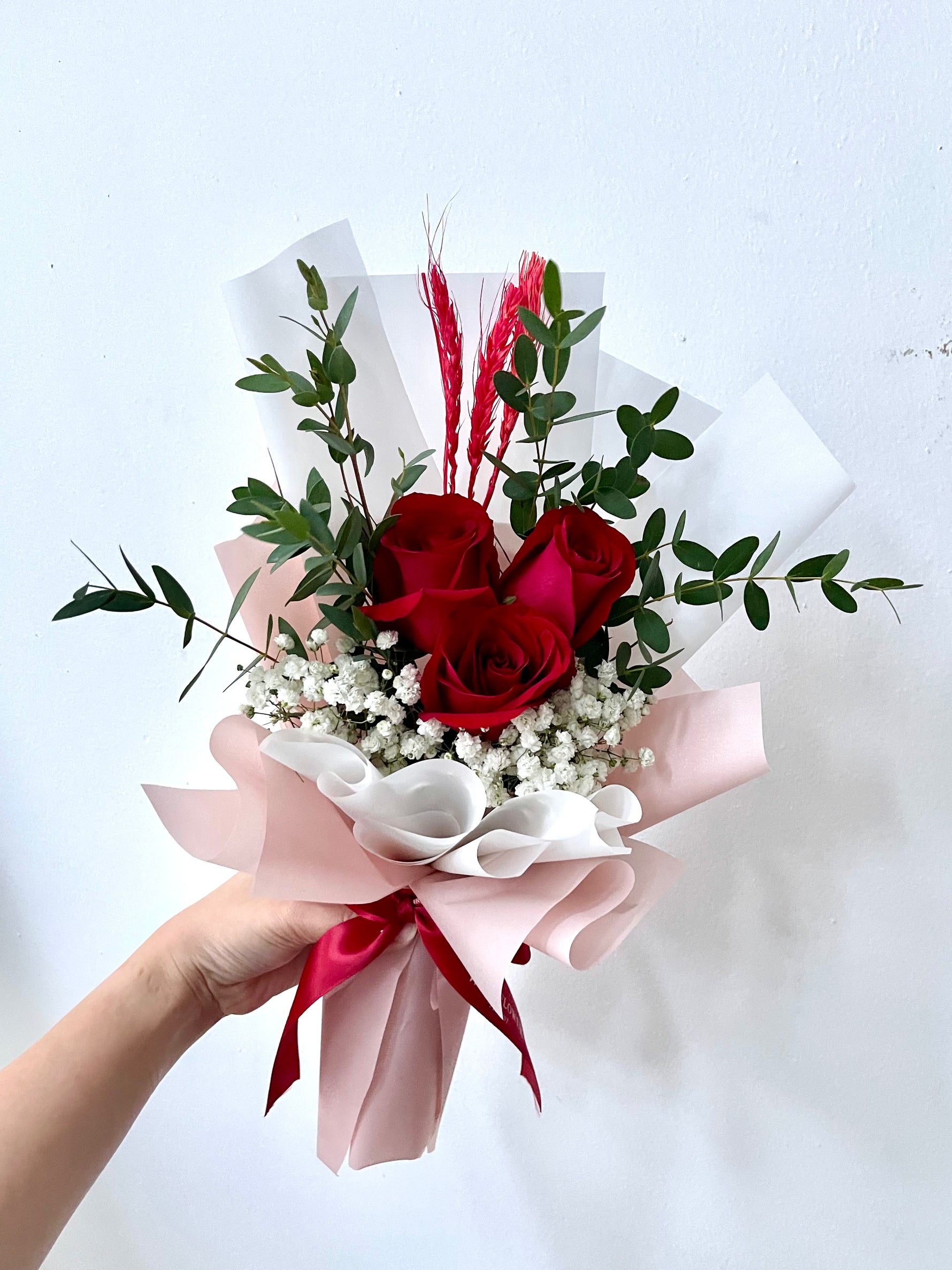 A Study in Red Hand Bouquet - View 3 | Windflower Florist