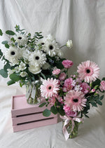 Daisy-Me-Rolling in Pink Hand Bouquet - View 4 | Windflower Florist