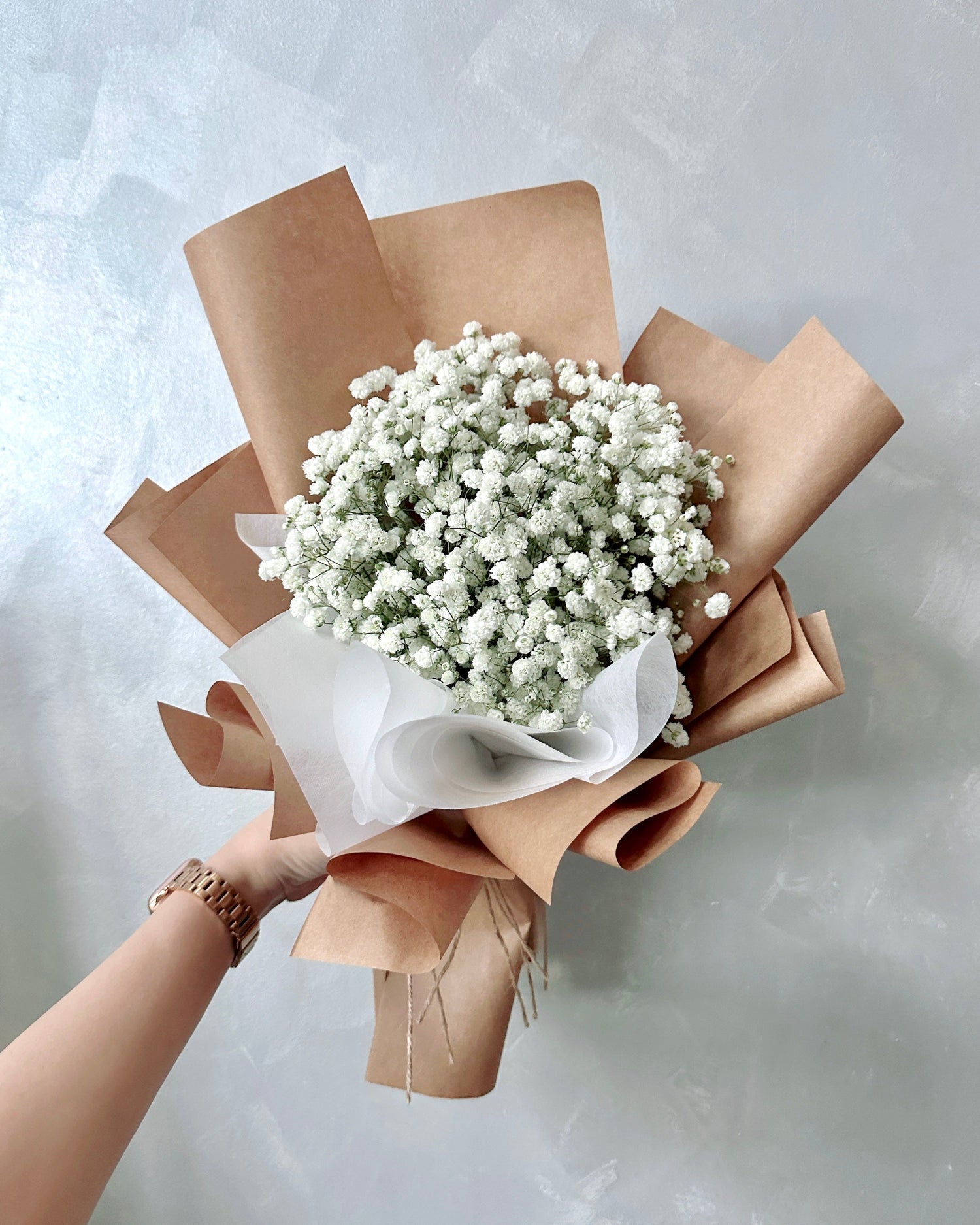 Baby's Breath Hand Bouquet | Free Same-Day Flower Delivery Singapore