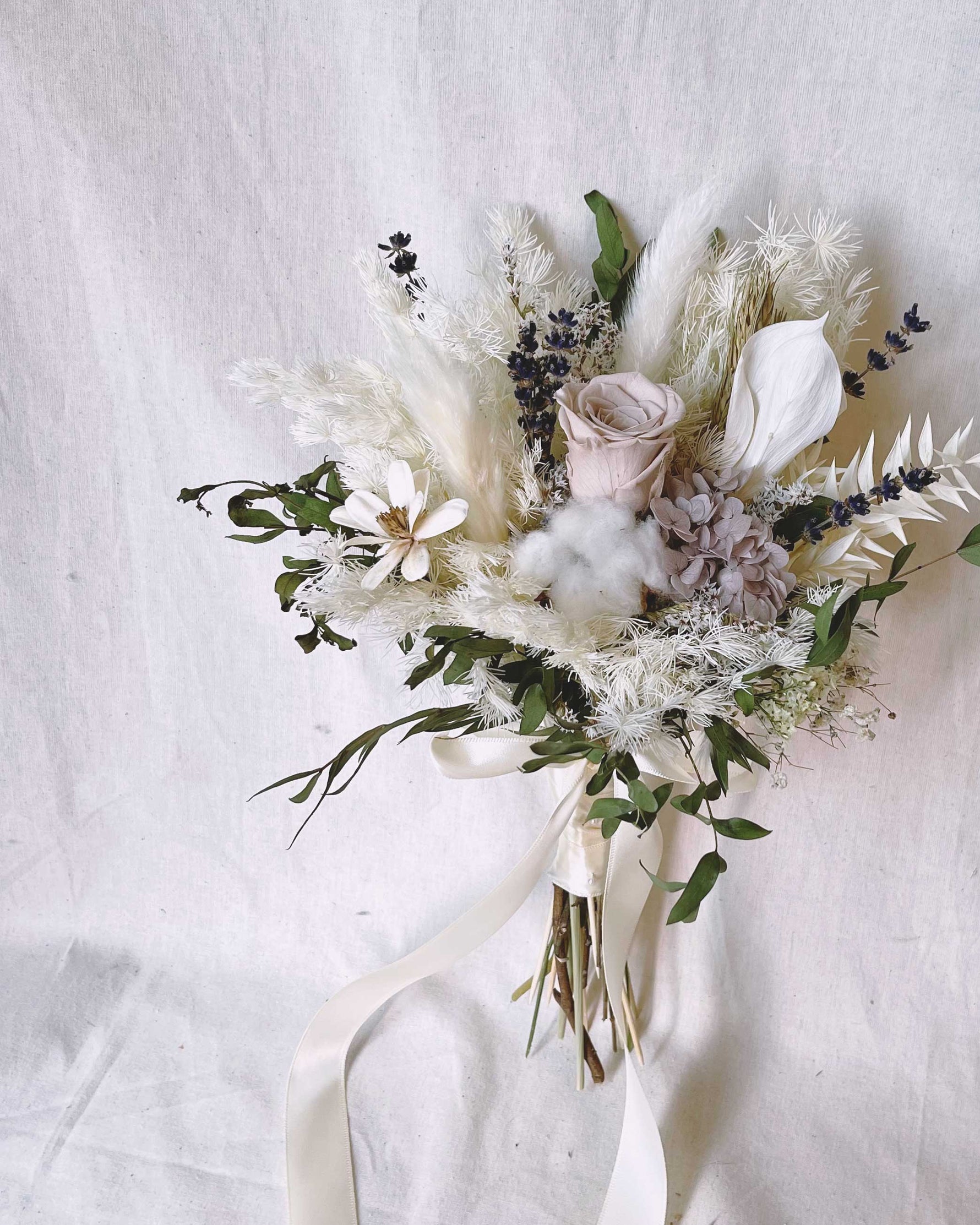 Forever Love Khaki Bridesmaid Bouquet Wedding Flowers | Free Same-Day Flower Delivery Singapore