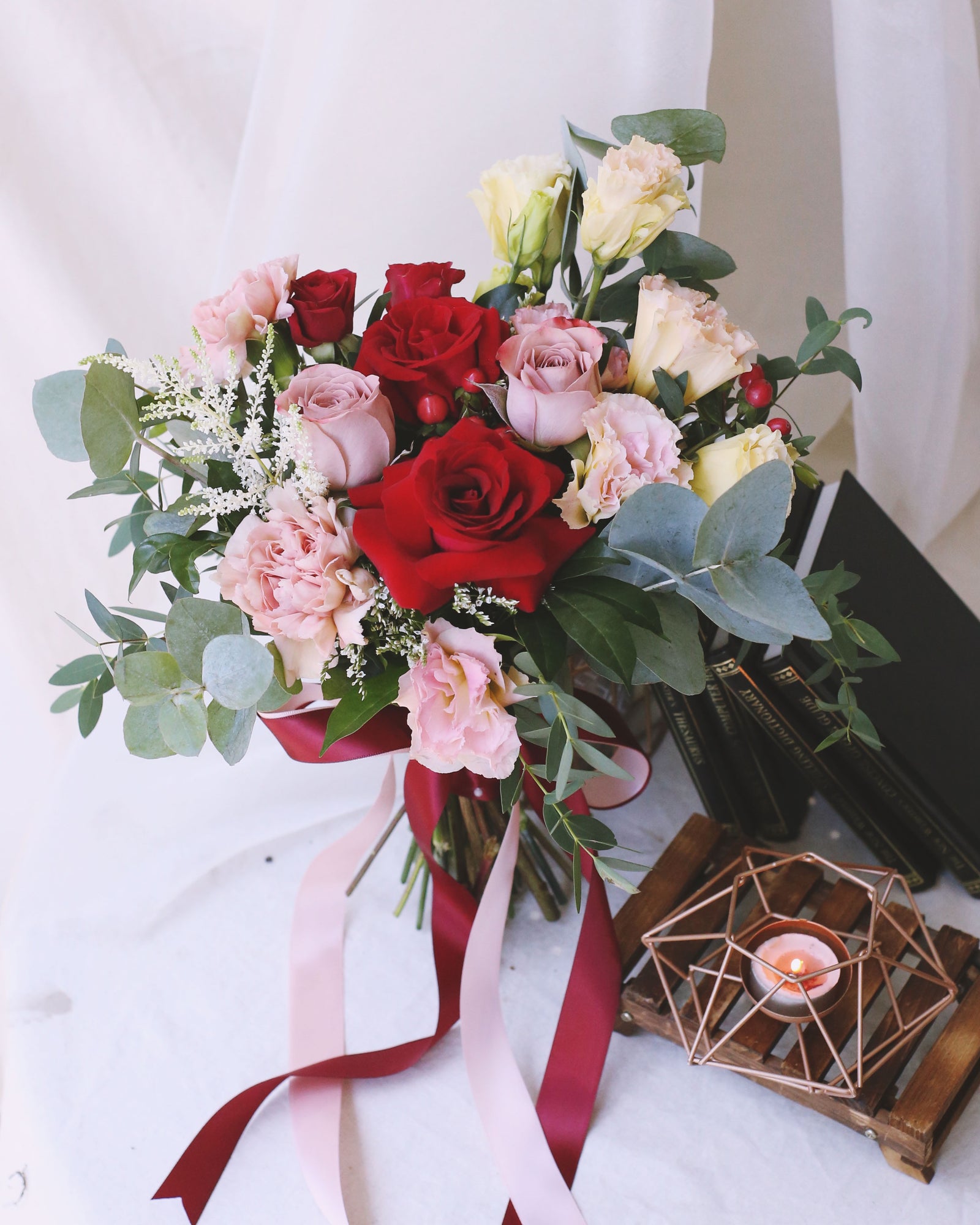 Birthday Cotton velvet Wedding Gift Artifical Valentine's Day Flowers  Bouquet | eBay