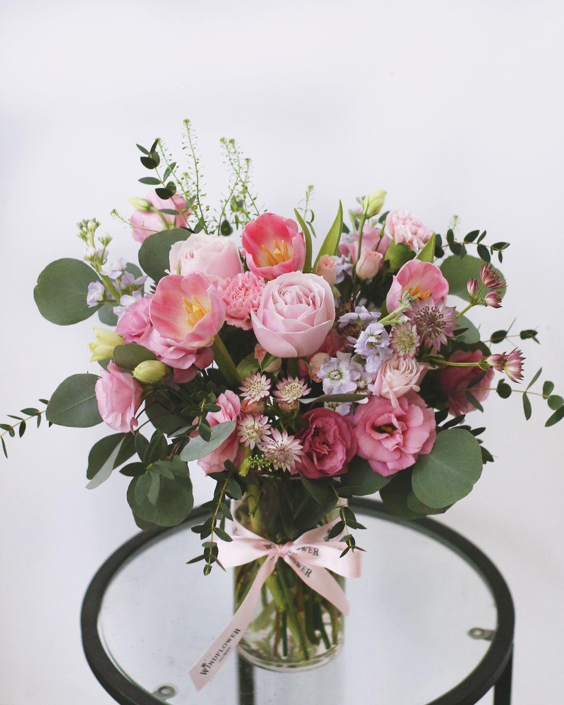 Blushed Flower Vase Arrangement | Free Same-Day Flower Delivery Singapore