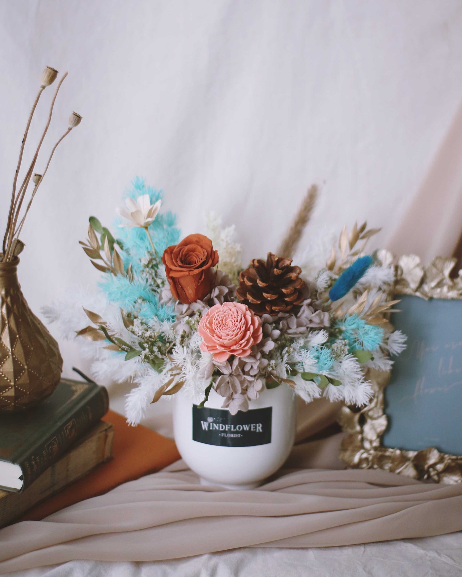 Brave Vase Preserved Flowers | Free Same-Day Flower Delivery Singapore