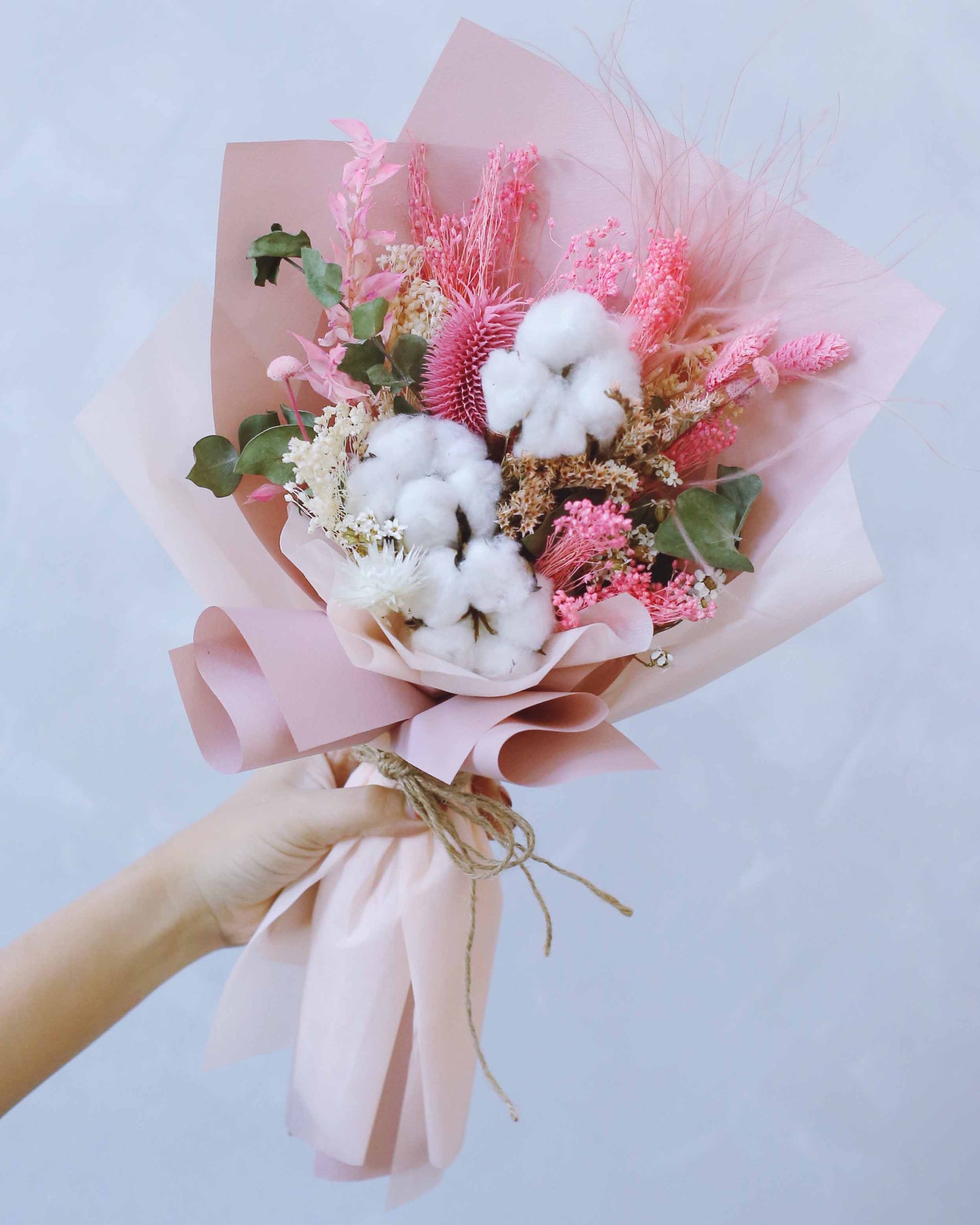 Endless Love In Pink Hand Bouquet | Free Same-Day Flower Delivery Singapore