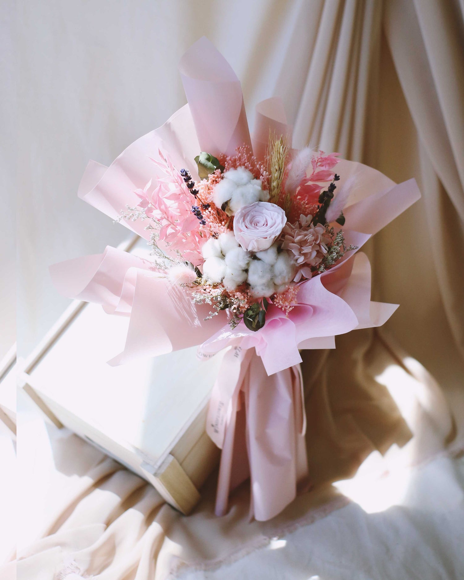 Eternal Pink Hand Bouquet | Free Same-Day Flower Delivery Singapore