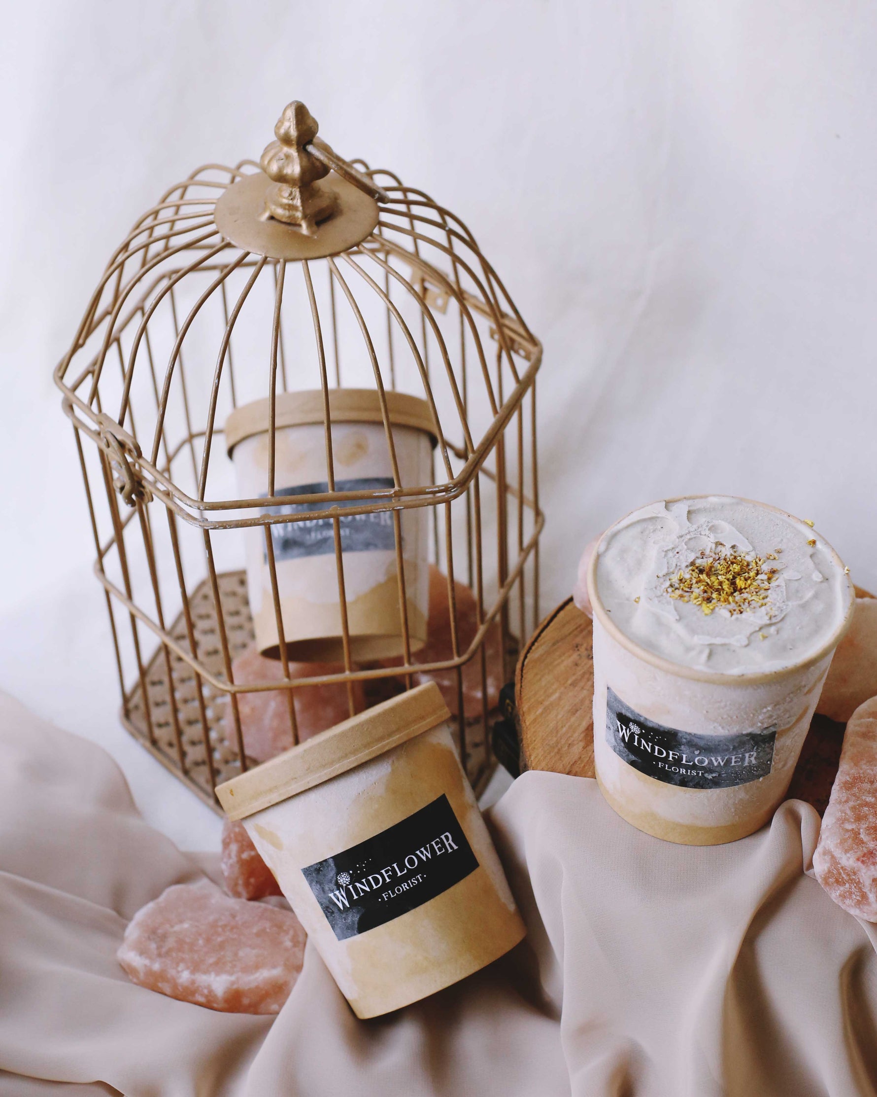 Sweet Scoop Bundle - Osmanthus Oolong Preserved Flowers - View 3 | Windflower Florist