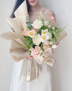 Pearl Quartz Hand Bouquet | Free Same-Day Flower Delivery Singapore