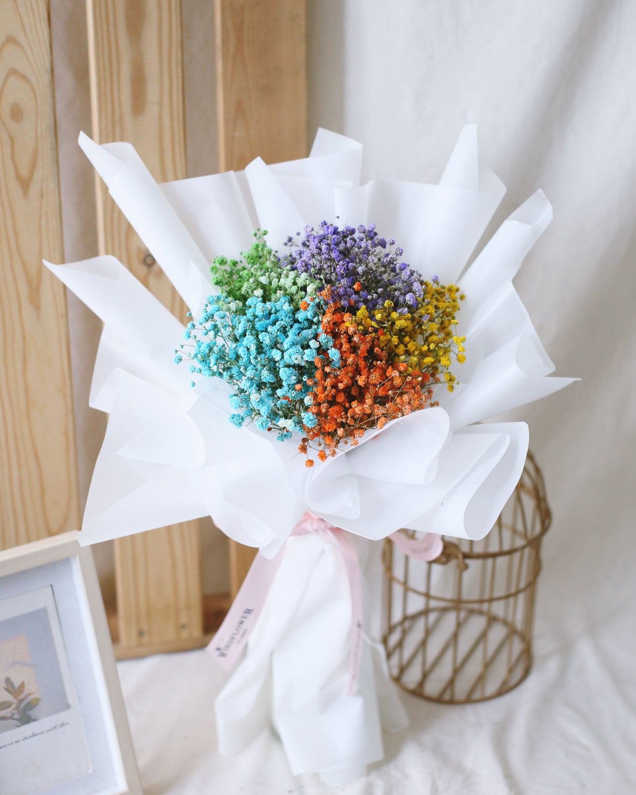 Rainbow Hand Bouquet | Free Same-Day Flower Delivery Singapore