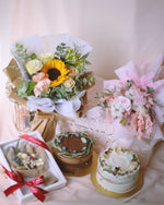 Windflower x Sarah’s Loft Cake Bundle Flower Arrangement | Free Same-Day Flower Delivery Singapore