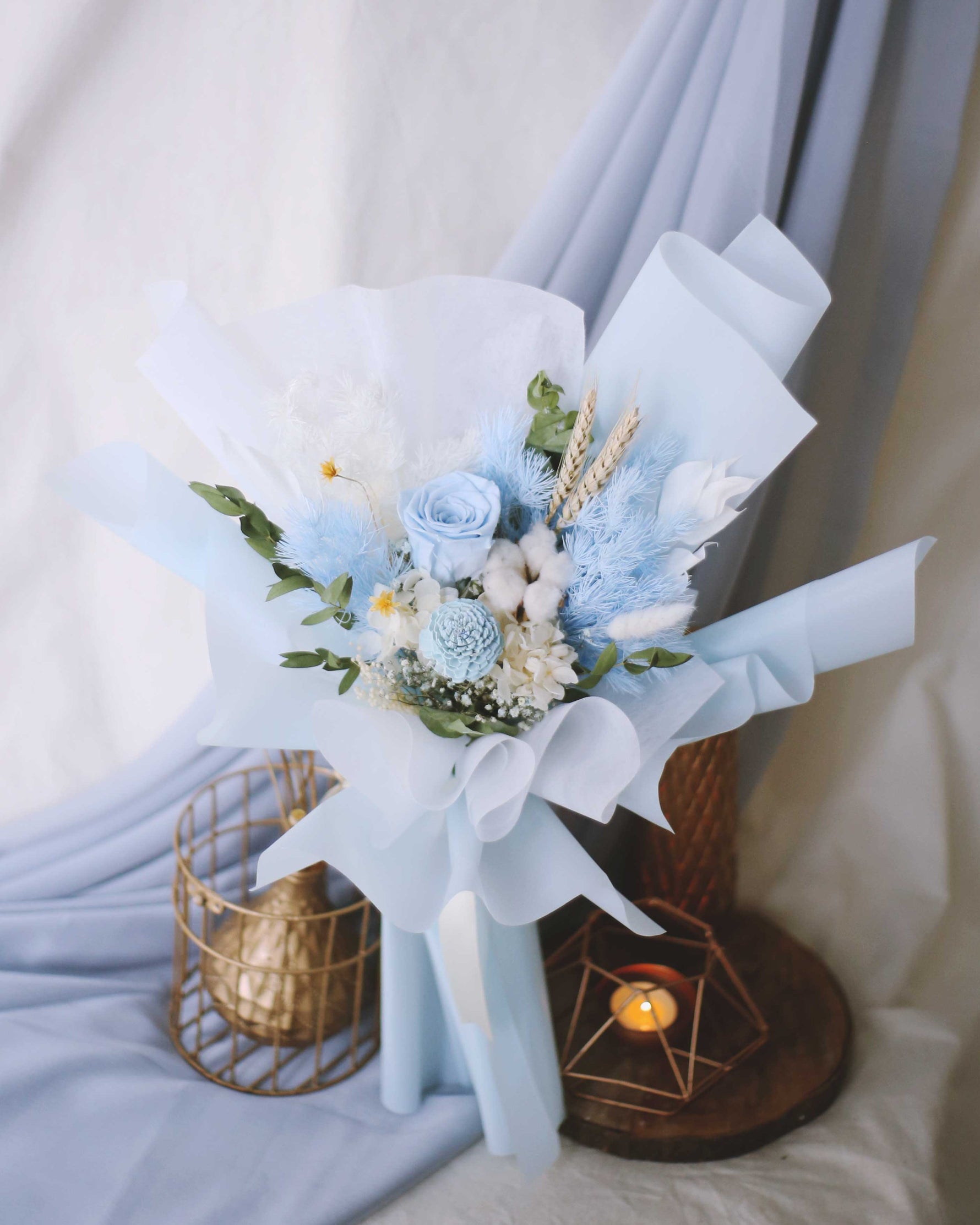 Stroke Of Midnight Hand Bouquet by Windflower Florist Singapore