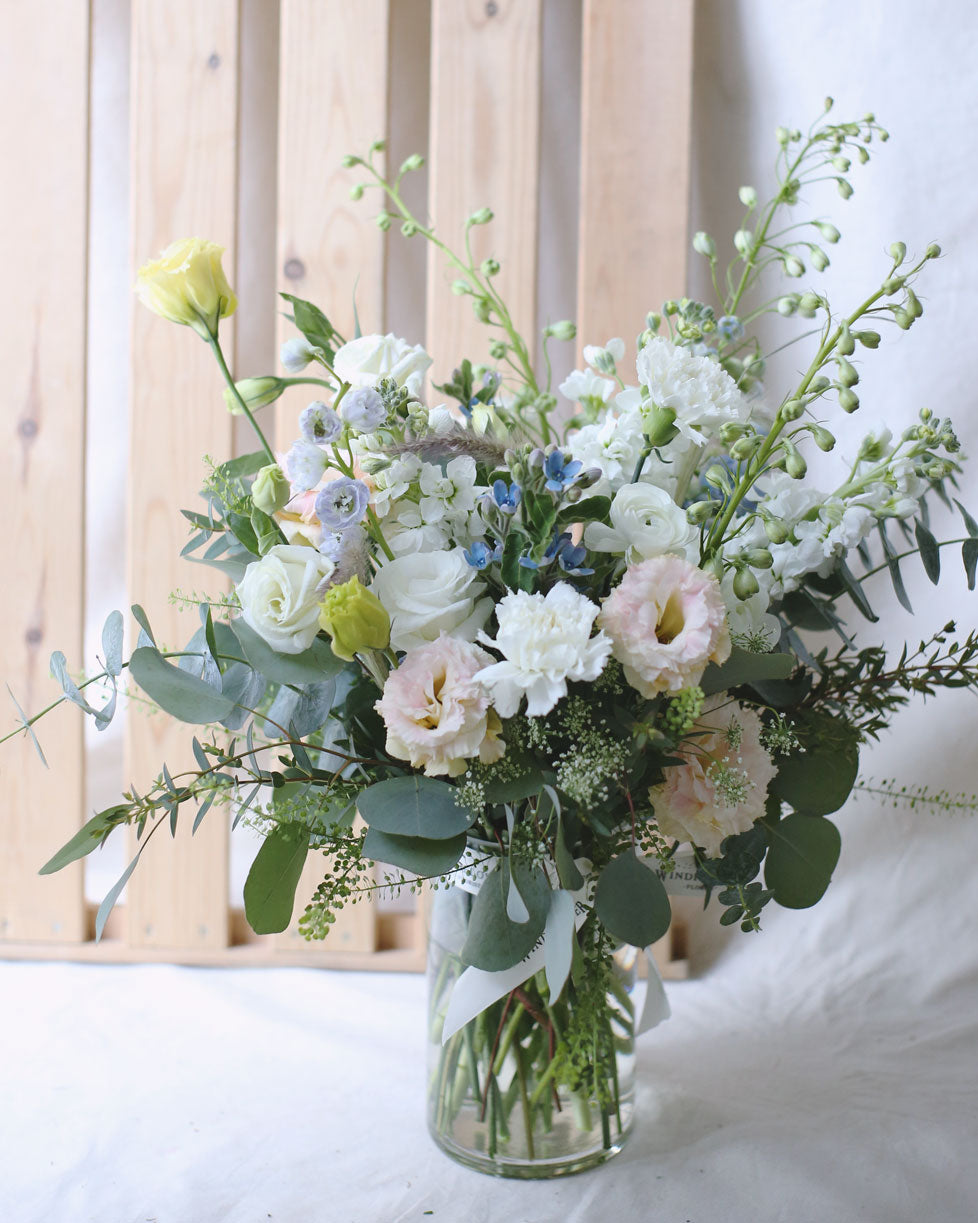 Tranquility In Bloom Flower Vase Arrangement | Free Same-Day Flower Delivery Singapore
