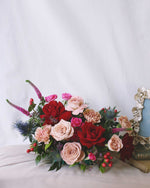 Fresh Table Centrepiece Frontal - Bold Wedding Flowers | Free Same-Day Flower Delivery Singapore