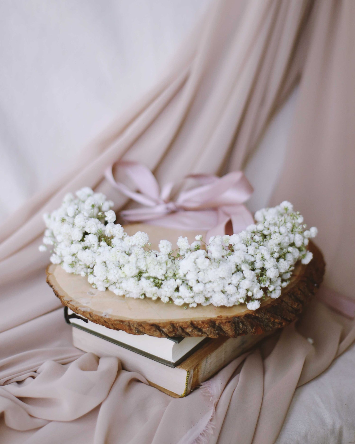 Baby's Breath Half Floral Crown Wedding Flowers | Free Same-Day Flower Delivery Singapore