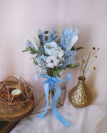 Forever Love Blue Bridesmaid Bouquet Wedding Flowers | Free Same-Day Flower Delivery Singapore