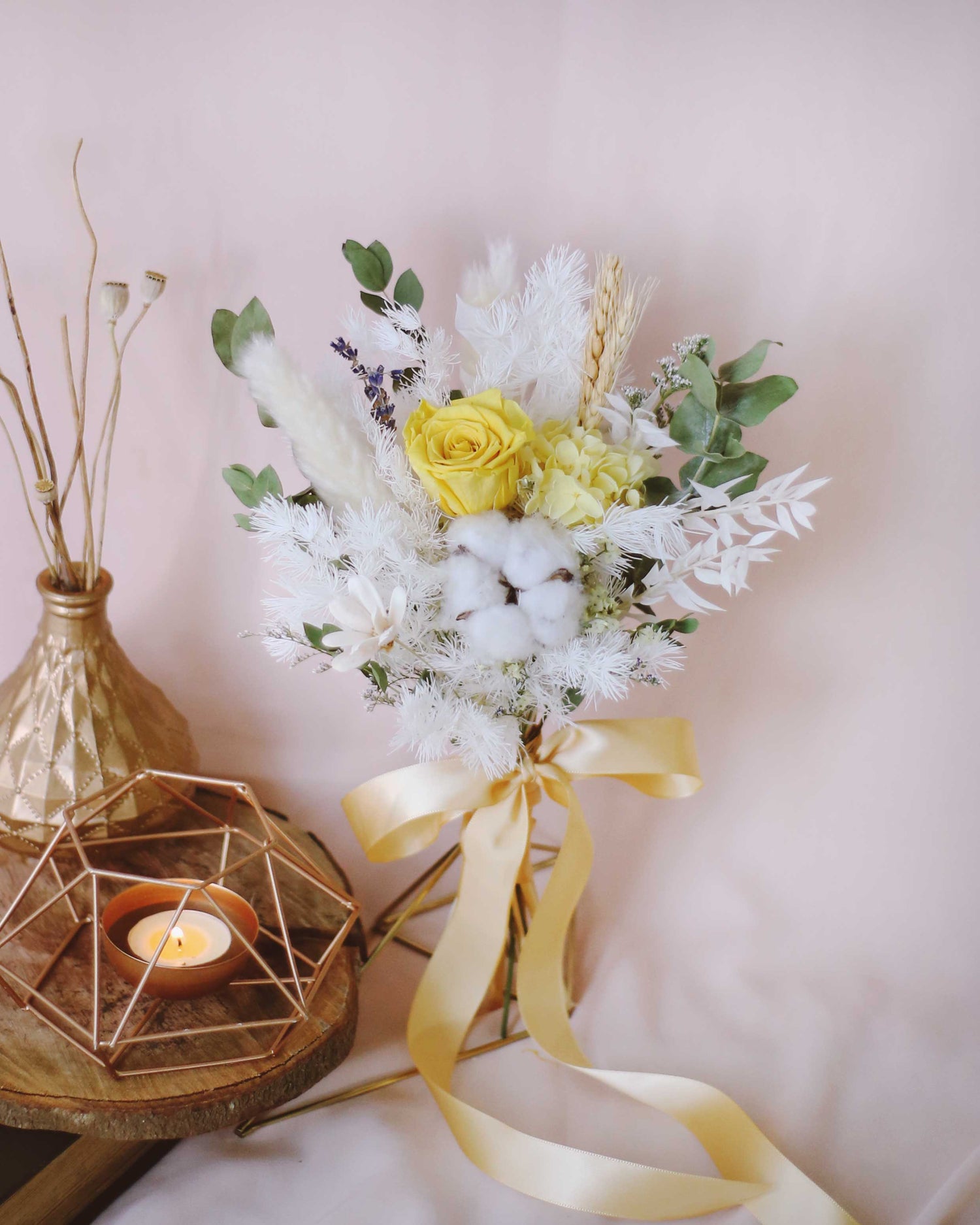 Forever Love Yellow Bridesmaid Bouquet Wedding Flowers | Free Same-Day Flower Delivery Singapore