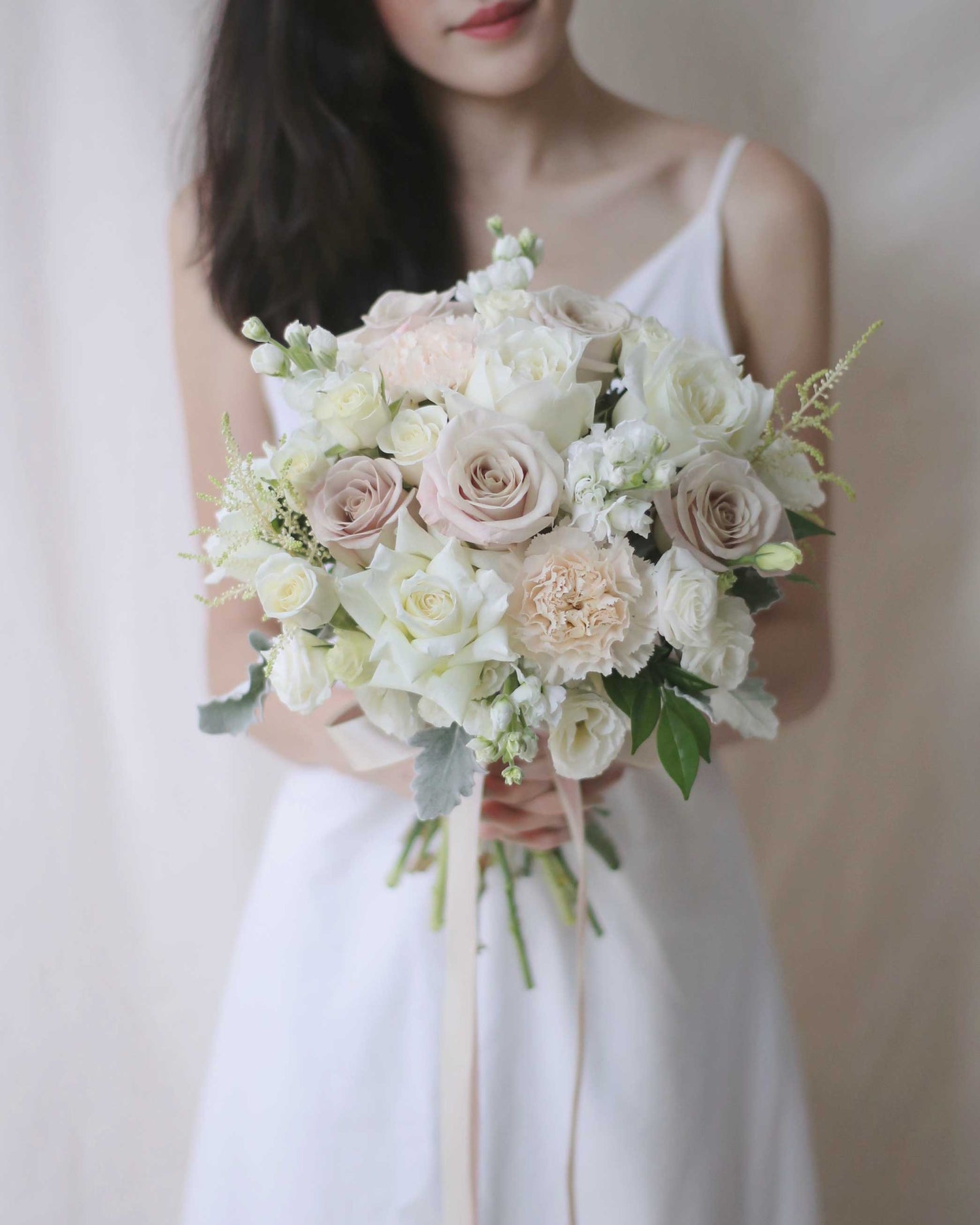 J'adore Bridal Bouquet - Rounded by Windflower Florist Singapore