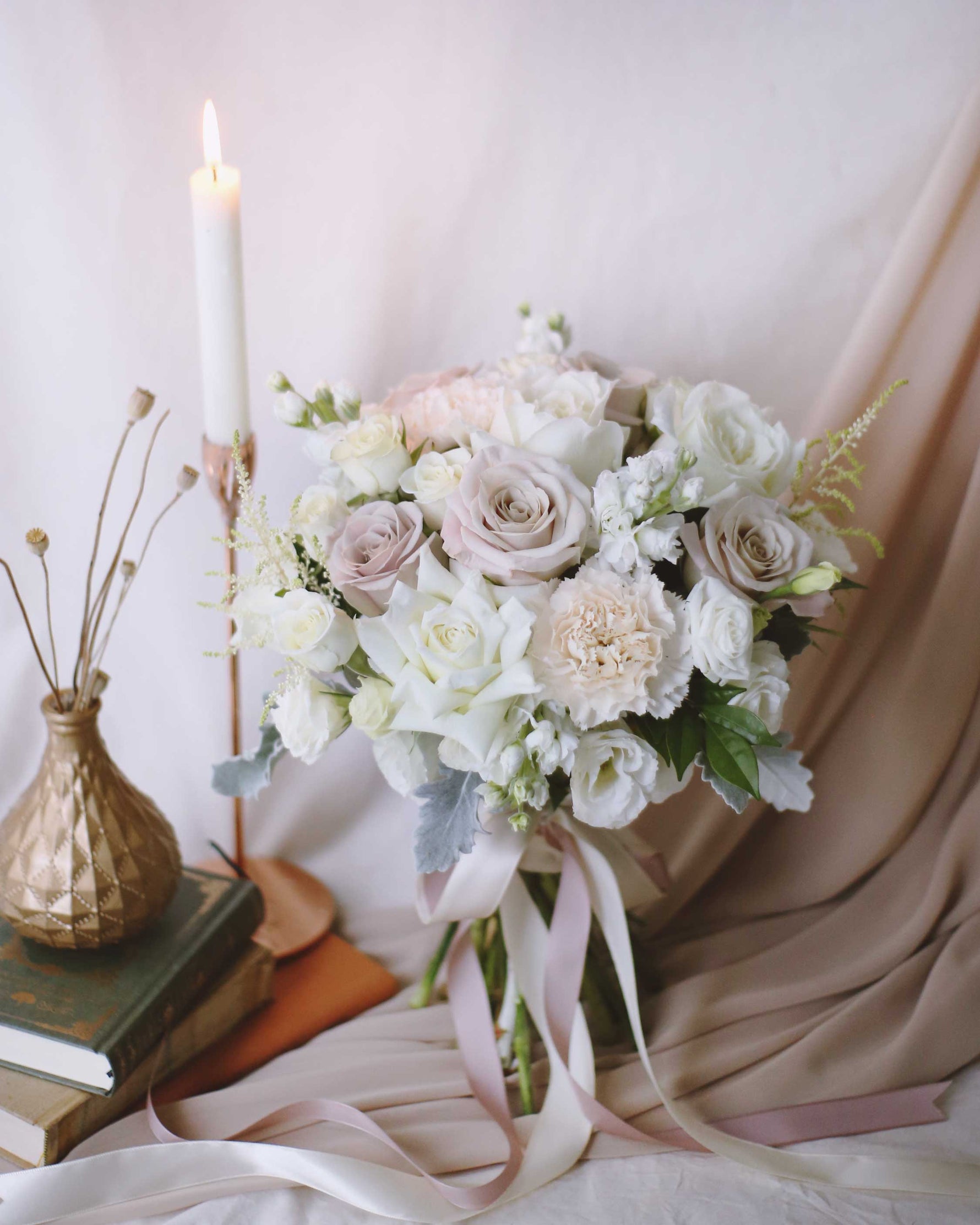 J'adore Bridal Bouquet - Rounded | Free Same-Day Flower Delivery Singapore