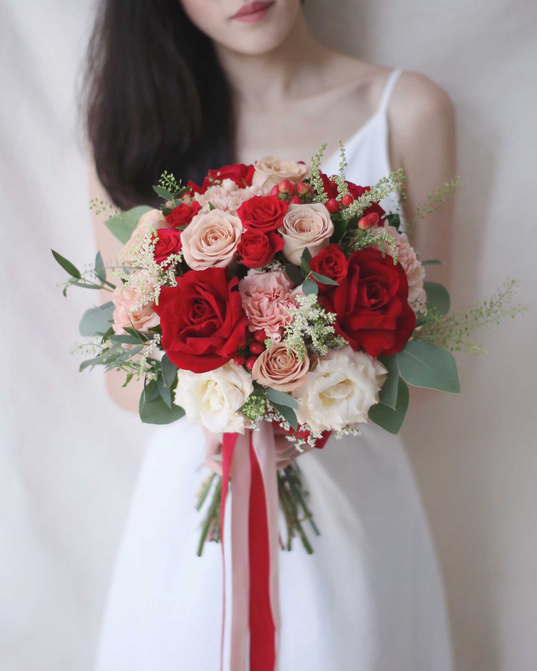 Macchiato Bridal Bouquet - Rounded by Windflower Florist Singapore