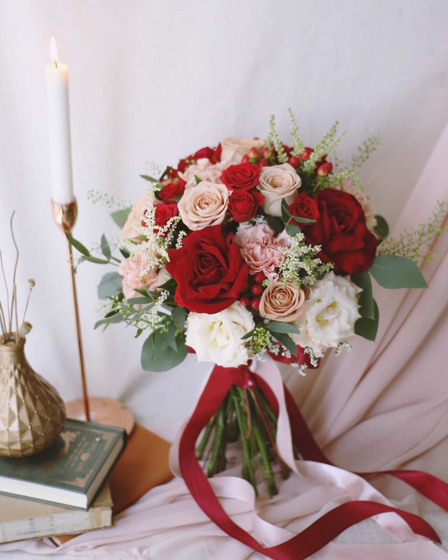 Macchiato Bridal Bouquet - Rounded | Free Same-Day Flower Delivery Singapore