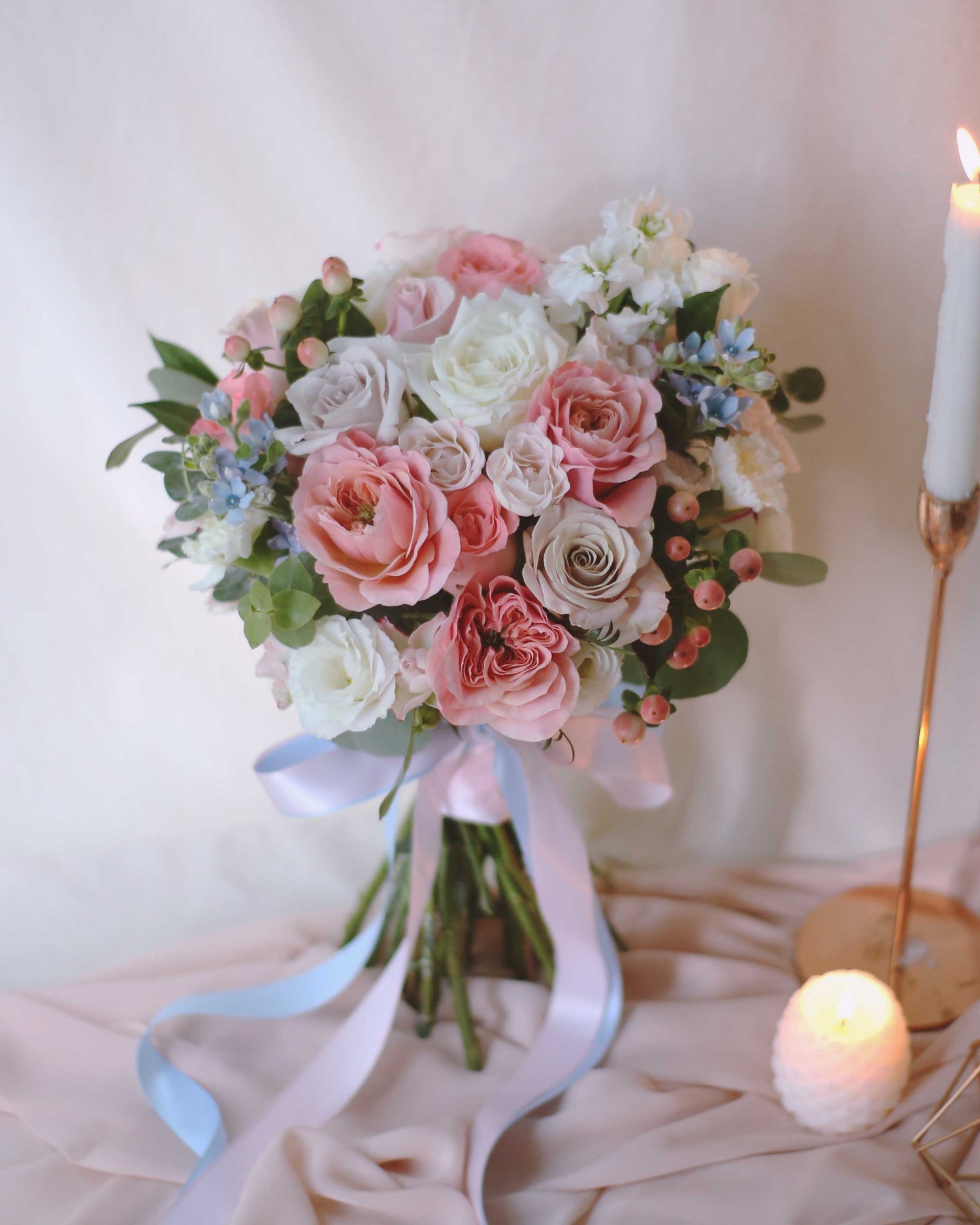 Mikoto Bridal Bouquet - Rounded | Free Same-Day Flower Delivery Singapore
