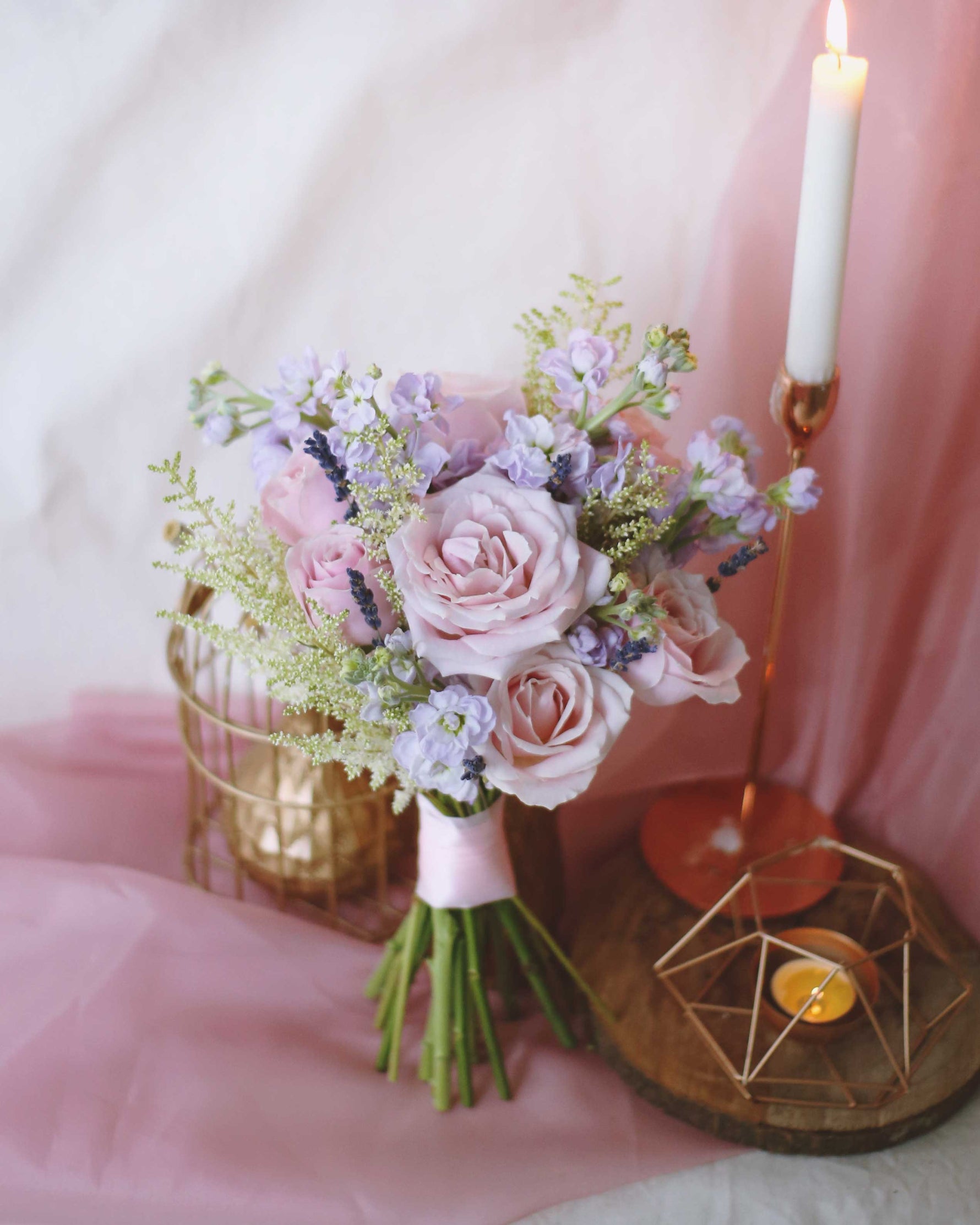 Korean Style Roses Bridal Bouquet | Free Same-Day Flower Delivery Singapore