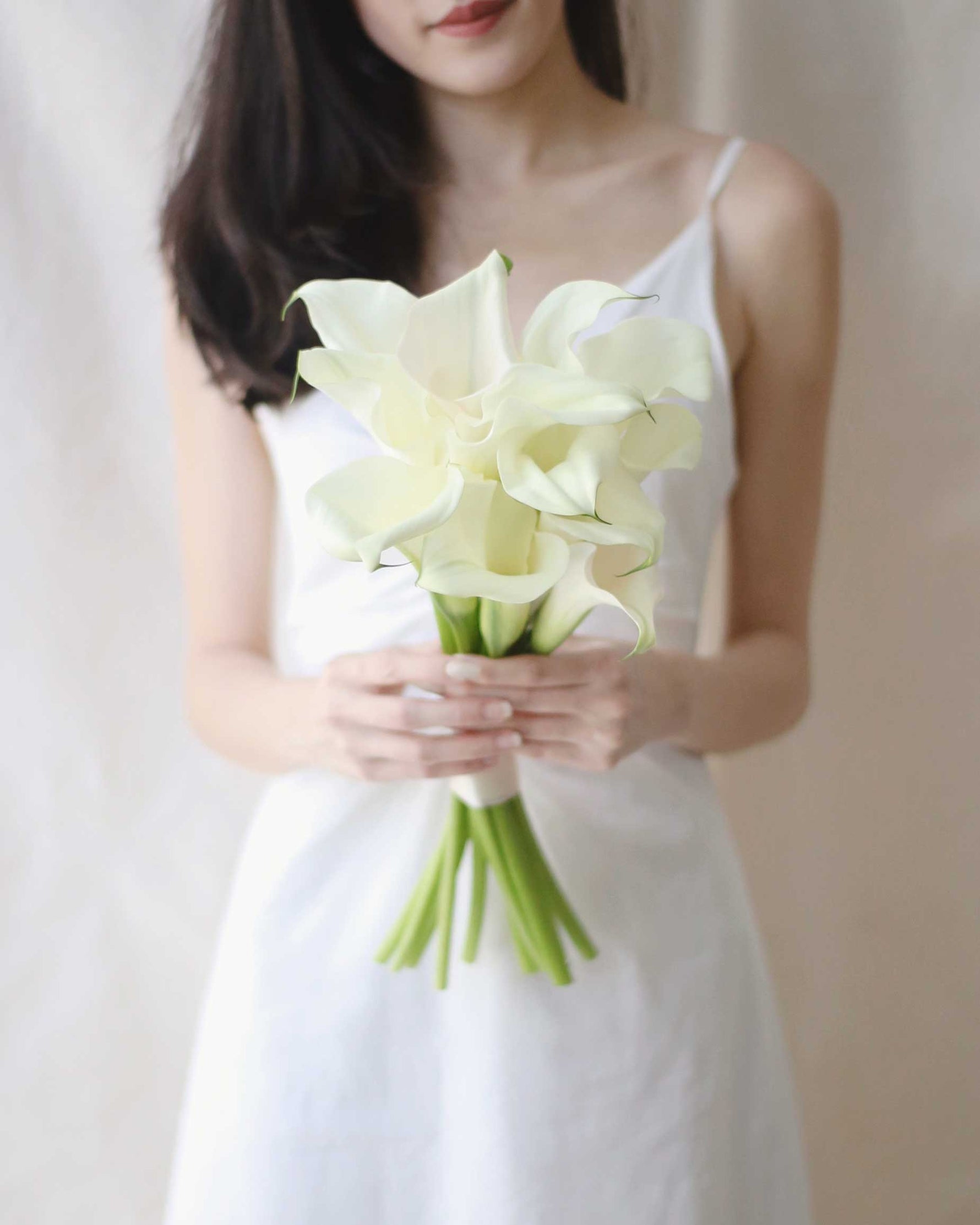 Pure Calla Lilies Bridal Bouquet by Windflower Florist Singapore