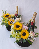 Boite De Fleur Moët Sunflower Gift Hamper | Free Same-Day Flower Delivery Singapore