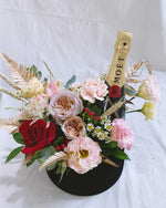 Boite De Fleur Moët - Fresh Flowers Gift Hamper - View 3 | Windflower Florist
