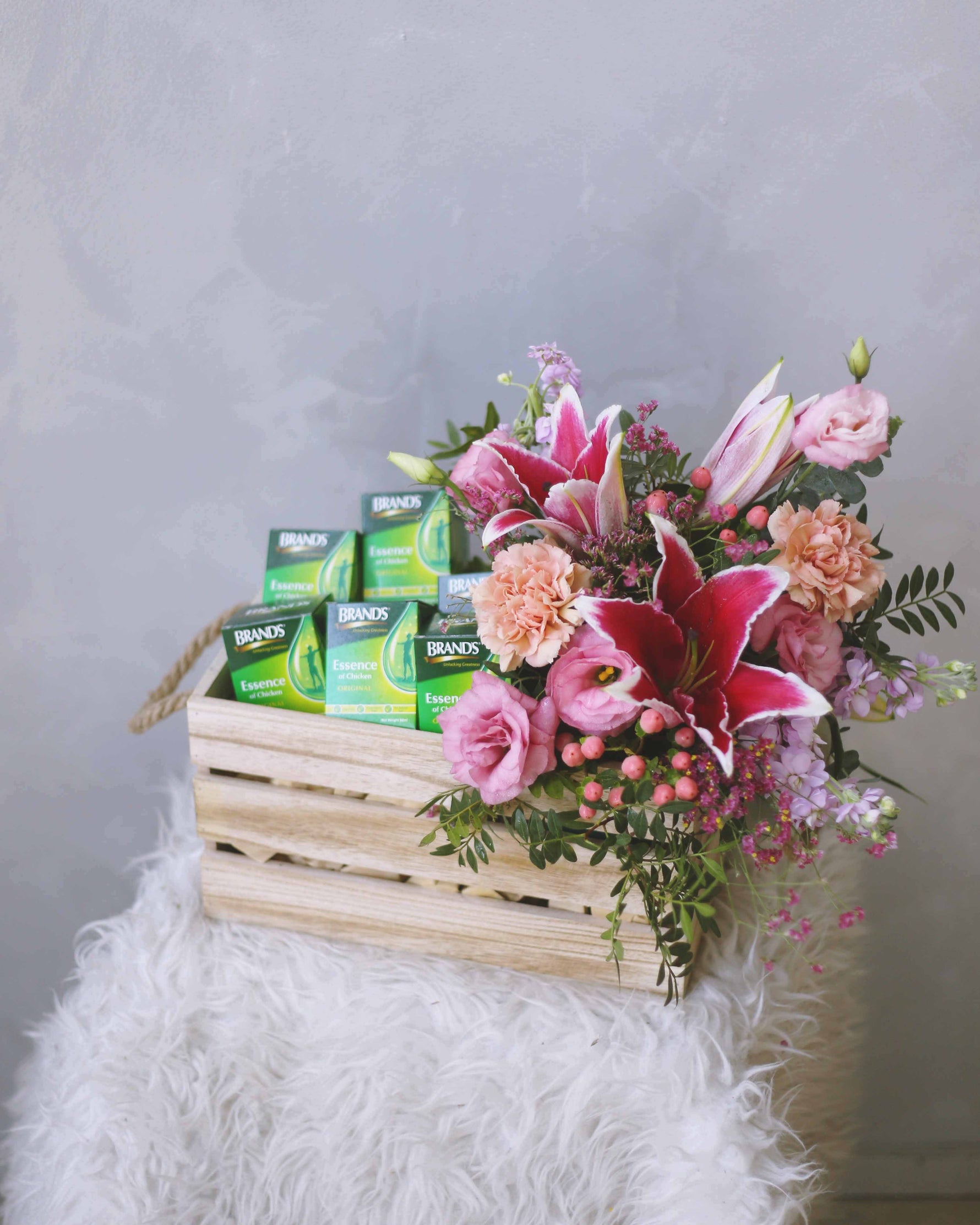Vitality Crate Lily - Wellness Gift Hamper | Free Same-Day Flower Delivery Singapore