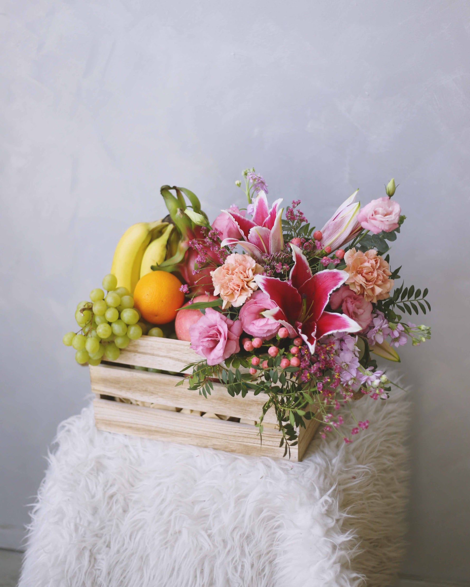 Vitality Crate Lily - Fresh Fruits Gift Hamper | Free Same-Day Flower Delivery Singapore