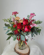 Infinity Love In Red Hand Bouquet by Windflower Florist Singapore
