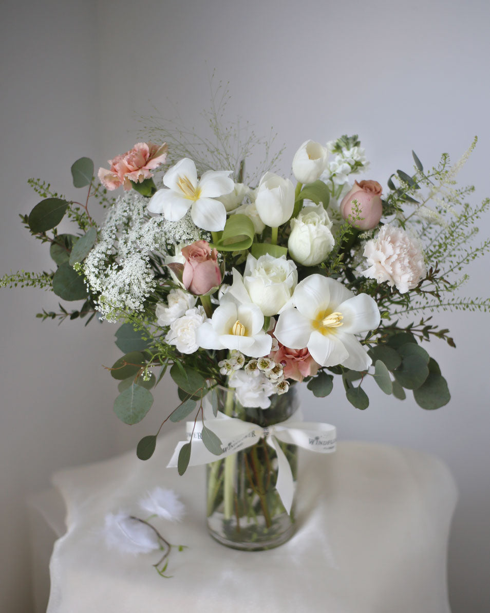 Pearl Quartz Hand Bouquet by Windflower Florist Singapore