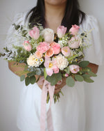 Rose Quartz Bridal Bouquet - Frontal by Windflower Florist Singapore